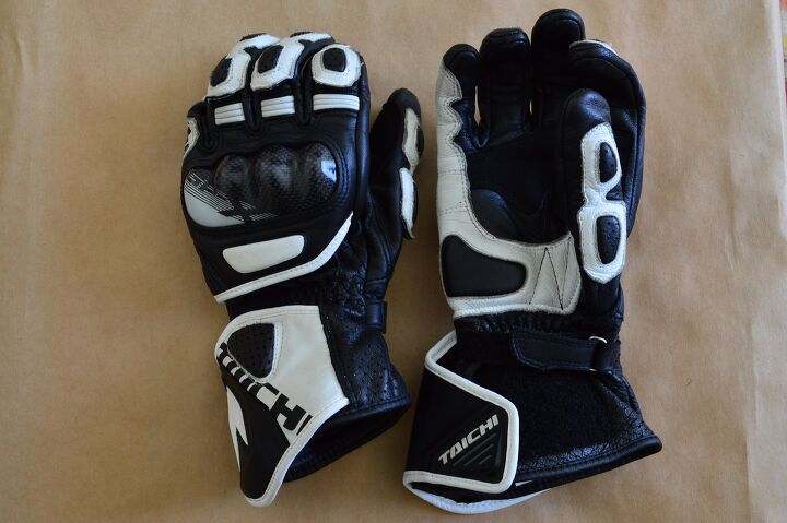 rs taichi nxt053 gp x racing glove review, RS Taichi s budget focused full gauntlet street sport riding glove the GP X exudes quality not normally found on a glove costing 109 95