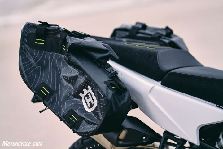 2023 husqvarna norden 901 expedition review first ride, Every bike in our group had a seam on the soft luggage failing at the exact same spot