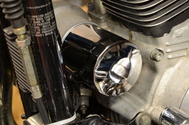 how to change oil in a harley davidson, Finished