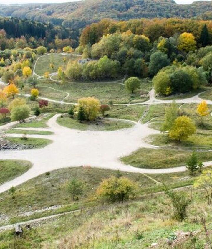 bmw off road training at hechlingen enduro park, A view from the ridge of just one of the bowls that comprise the Enduro Park
