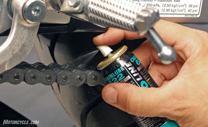 how to clean your chain, Now that the chain is clean and dry it needs a coat of chain lube to provide rust protection and wear resistance