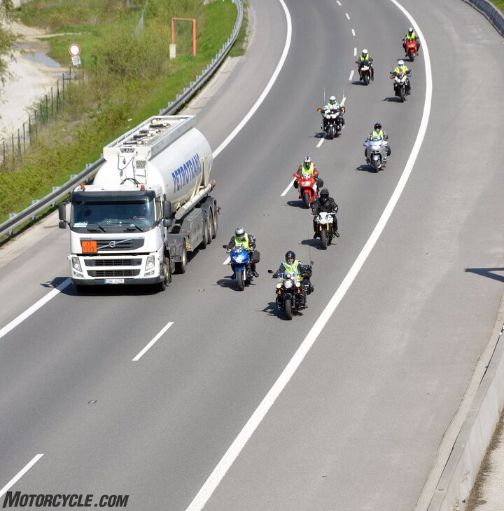how to ride a motorcycle on the highway safely, If you are riding on the highway in a group we recommend the staggered position for each rider This gives each rider a buffer to the person ahead while keeping the group relatively close
