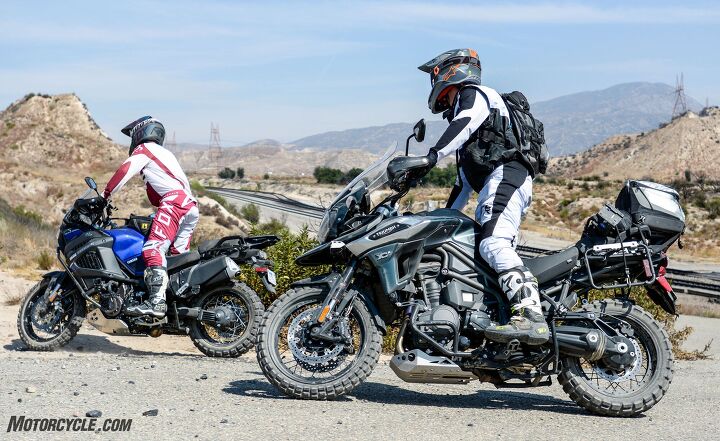 2018 big bore adventure touring shootout part 2 we do it in the dirt, And into the dirt we go With massive bikes like these what could possibly go wrong