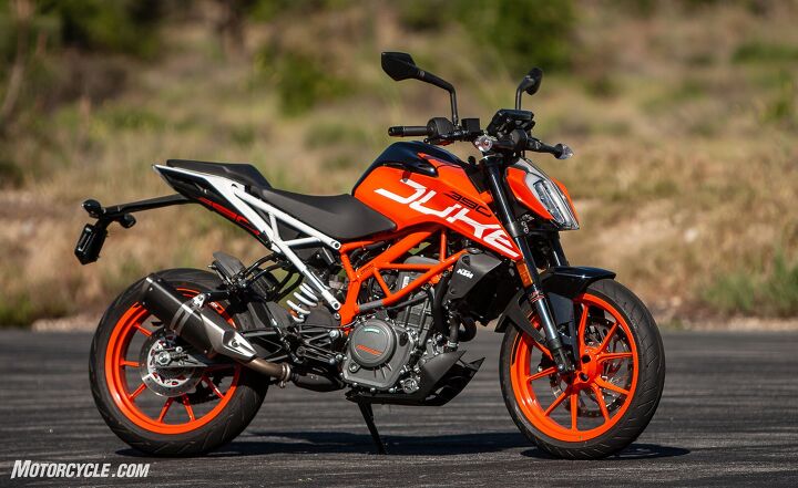 2021 lightweight nakeds spec sheet shootout, The expensive one at 5700 the KTM 390 Duke is also the only one with a TFT display