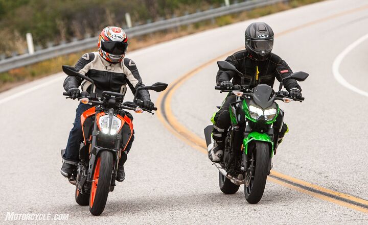 lightweight rippers 2019 ktm 390 duke vs 2019 kawasaki z400, Despite the lack of wind protection I felt a little more comfortable on the KTM blasting down the freeway