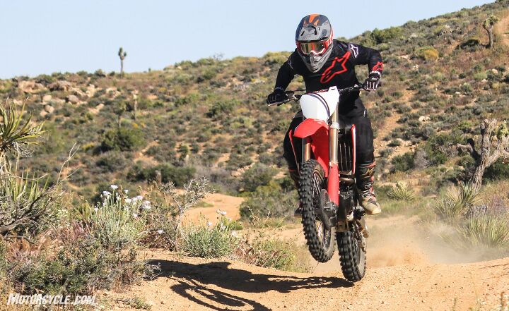 a tale of two enduros 2019 honda crf250rx vs 2019 yamaha yz250fx, The RX doesn t let you forget that it s derived from the CRF motocrosser with its high revving Single