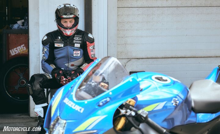 seven liter bikes that left me weak in the knee pucks a sicilian love affair, Miller prepares to spend some quality time with an old friend the GSX R1000R