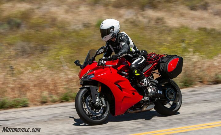 writer s choice mo s wsbk sport touring showdown, Channeling the Ducati ST4 of the past the latest Ducati Supersport is powered by a 937cc V Twin and has a slightly sporty disposition but can handle a multi day sport touring ride