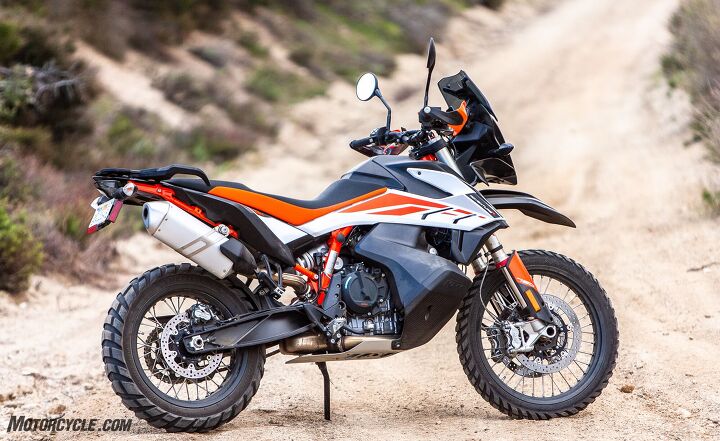 the middleweight adventure triad, Michelin Karoo 3s as standard hint at the KTM s intentions