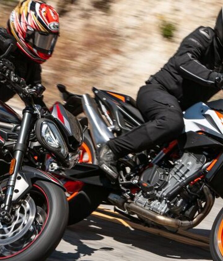 The Clash of Two Super Middleweights: KTM 890 Duke R Vs. Triumph Street Triple RS