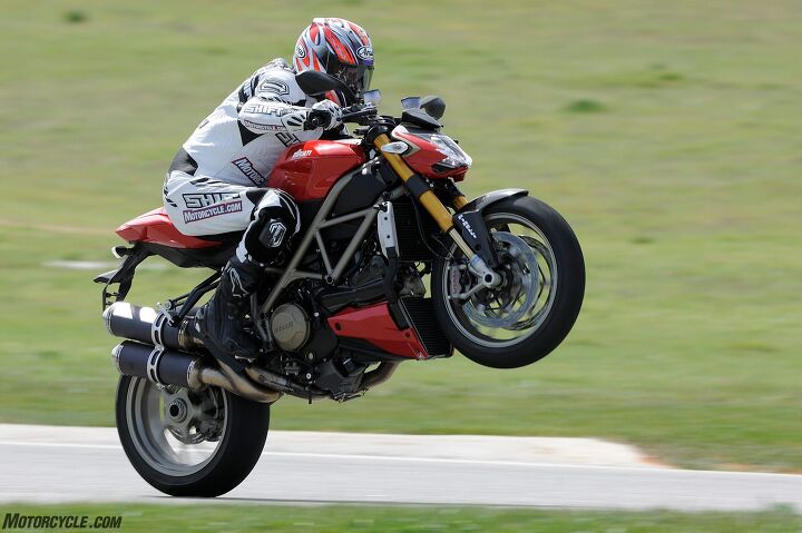 2020 ducati streetfighter v4 s first ride review, Former E i C Kevin Duke was a fan of the original 1098 Streetfighter Probably because it was easy to wheelie I however was not Also my apologies for this being the only wheelie shot you ll see in this whole review