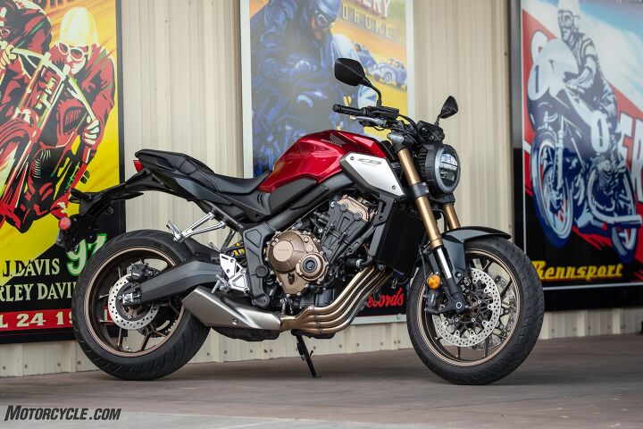 2019 honda cb650r review first ride motorcycle com, Check out the lustrous nanopigment paint The CB650R s dual layer candy paint is applied with a nanopigment clear coat on top of a base coat Aluminum flakes in the base coat give this paint a shimmering look