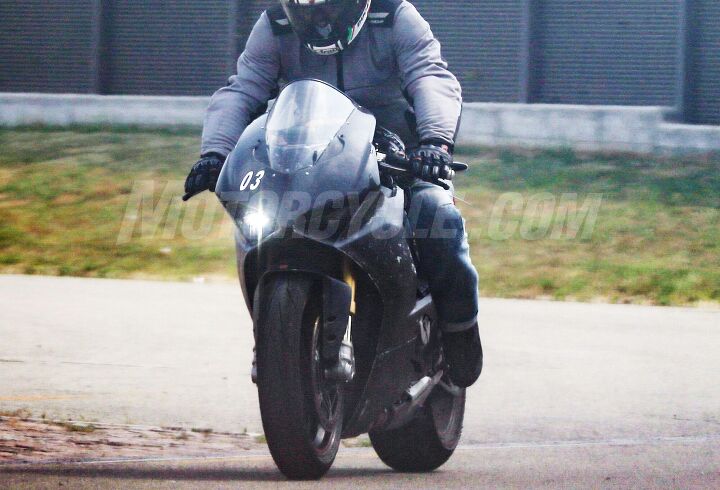 2018 ducati v 4 superbike spy shots motorcycle com, LED headlights will be part of the V 4 s package Hopefully also paint
