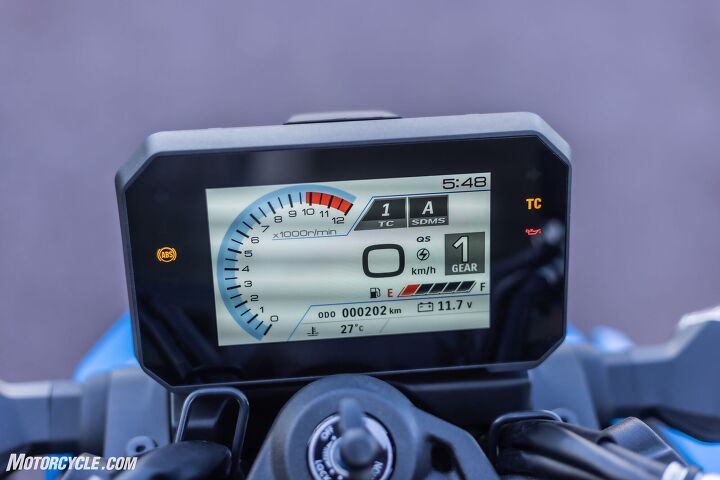 2023 suzuki gsx 8s review first ride, Riding the GSX 8S is a thoroughly digital affair thanks to the ride by wire throttle Unfortunately cruise control was not bestowed upon the 8S