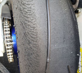 putting dunlops q5 trackday tire through the ultimate test, Chuckwalla Valley Raceway does weird things to tires Changing tire pressures to try and clean up this graining negatively altered the MT 10 s handling So I learned to accept the wear pattern