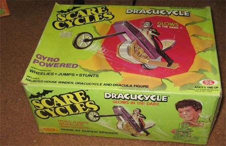 Dracucycle not only does jumps, wheelies and stunts, but it also glows in the dark - SPOOKY!