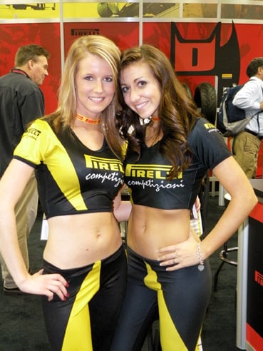 booth babes at dealer expo 2009