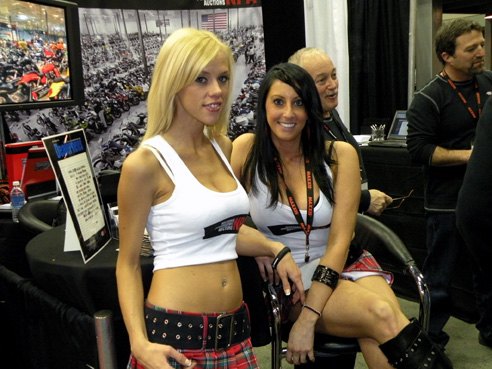 booth babes at dealer expo 2009