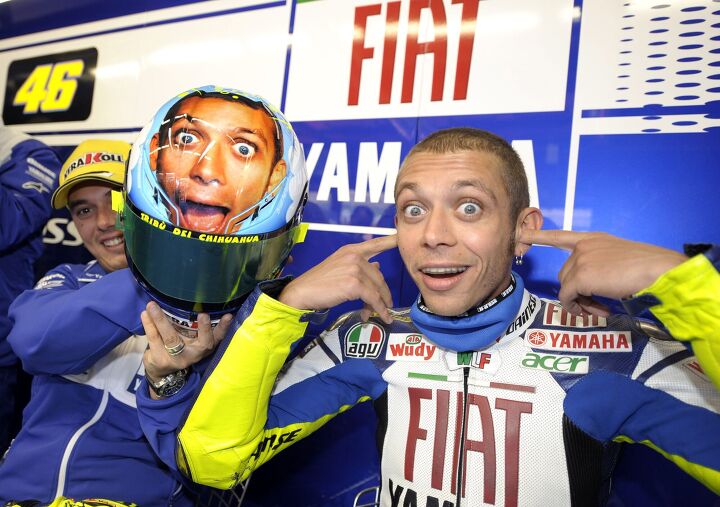 Valentino Rossi's "Face" helmet at Mugello.