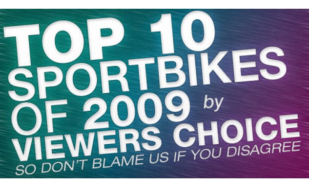 top 10 best sportbikes of 2009