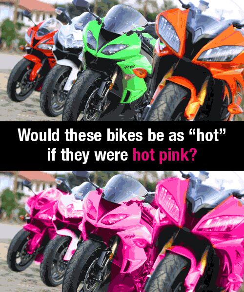 what s the deal with all those pink motorcycles
