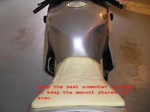 community tip how to shave your motorcycle seat