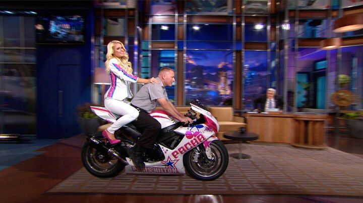 paris hilton talks about her race team on tonight show with jay leno
