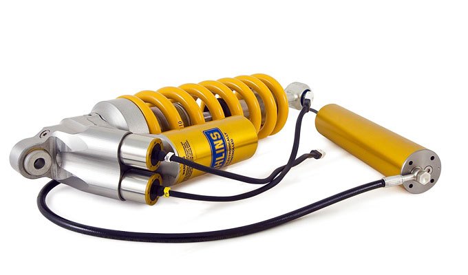 ohlins introduces electronically adjustable suspension system replacement for bmw