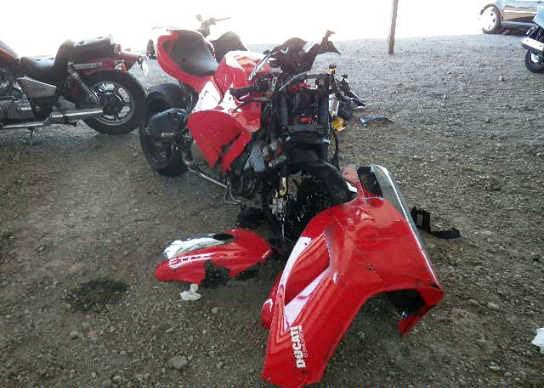 wrecked ducati desmosedici rr to be auctioned