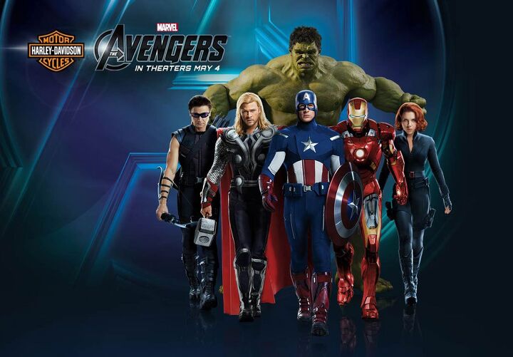 avengers assemble win a harley davidson in comic book movie promotion
