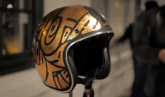 the bell custom 500 helmet as art video