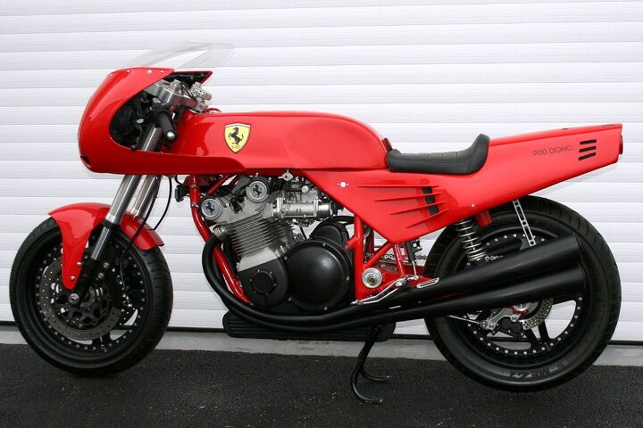 one off ferrari tribute motorcycle sold for 137 700