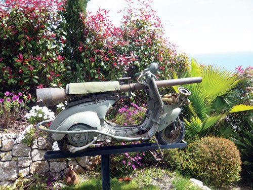 cannon mounted military vespa up for auction