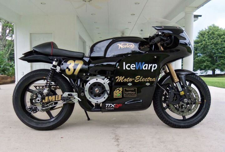 moto electra equips electric norton race bike with ipad console