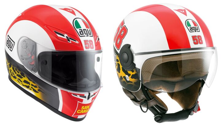agv releases marco simoncelli tribute helmets
