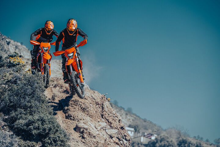 New for 2024 are the KTM 350 XW-F and 500 XW-F off-road-only models.