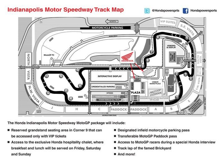 honda vip package available for the red bull indianapolis gp