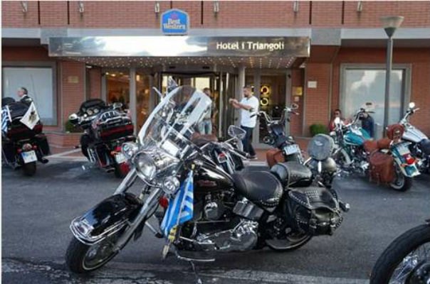 best western debuts global partnership with harley davidson at 110th anniversary, The Best Western Hotel I Triangoli in Ostia was home base for motorcyclists at H D s 110th event in Italy