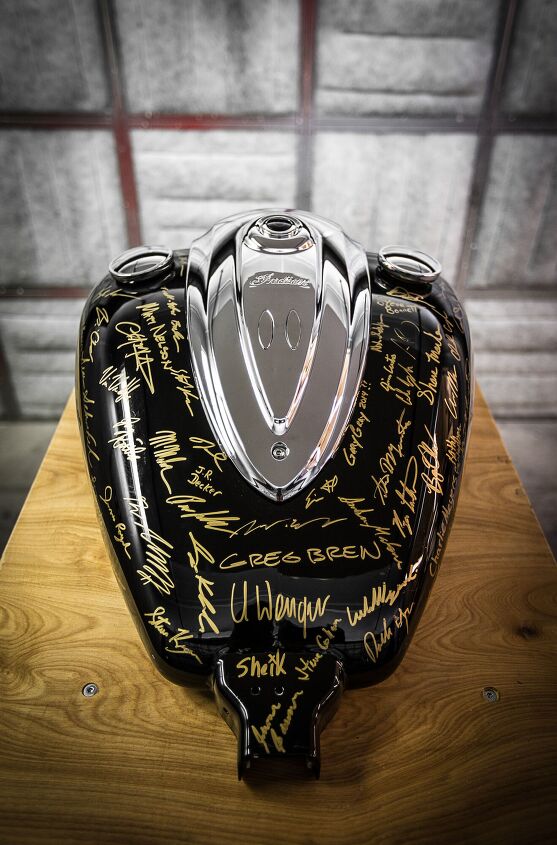autographed indian chieftain tank to be auctioned in january