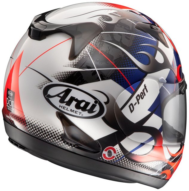 arai ducati vector 2 hi viz helmet Stint Red Full Face Motorcycle helmet with sculpted lower reinforcement Hyper Ridge band that provides stability and a lower center of gravity for a very lightweight feeling Arai Vector 2 Twist Helmet