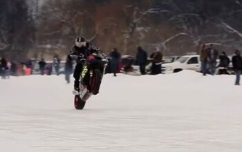 This Is What a 110 MPH Wheelie Looks Like…On Ice – Video