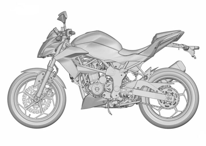 kawasaki patents design for naked single, MOTORCYCLE