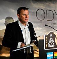 2015 dakar presentation in paris, Dakar director Etienne Lavigne at the 2015 Dakar presentation in Paris
