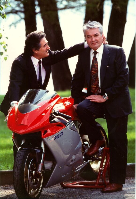 massimo tamburini 1943 2014, Massimo Tamburini right with another late motorcycle industry icon Claudio Castiglioni