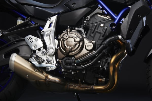 yamaha fz 07 available stateside in july, Yamaha says the FZ 07 s engine develops up to 50 foot pounds of torque and is designed to maximize riding excitement