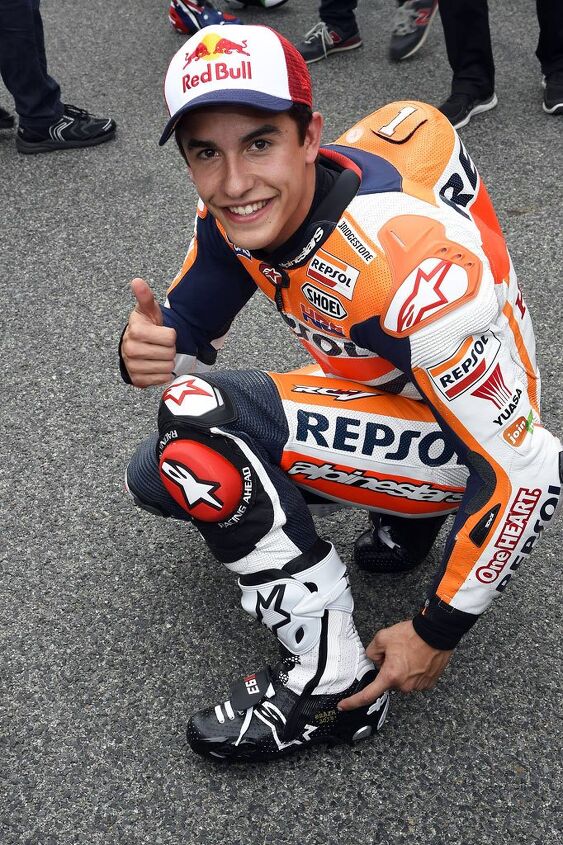 motogp stars show their soccer skills with alpinestars world cup boots