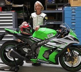 Cathy Butler Attempting Land Speed Record Aboard Kawasaki Ninja ZX 
