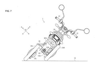 Yamaha Files Patents for Leaning Three-Wheeled Electric Scooter