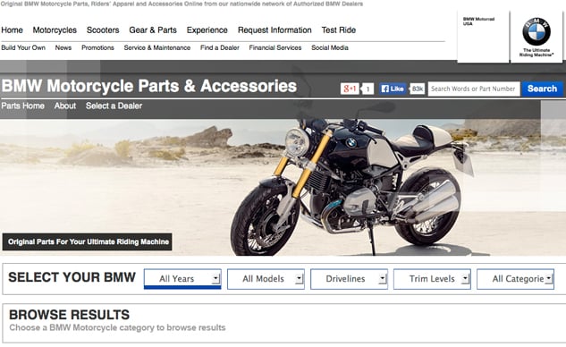 bmw motorrad usa launches national parts and accessories website