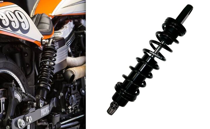 legend suspensions offers new shocks for softails dynas fxrs and sportsters, Legend Suspensions REVO A for Dynas FXRs and Sportsters